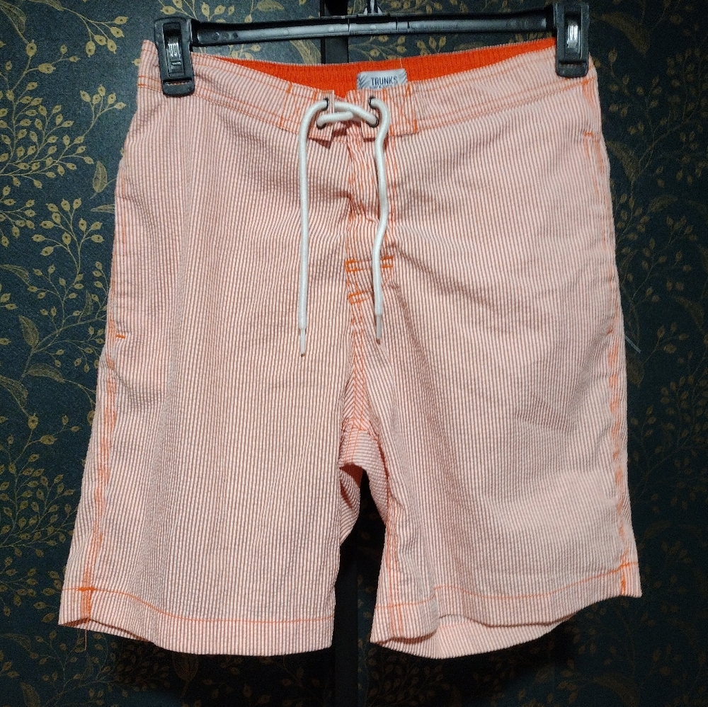Trunks Surf And Swim Orange Striped Swim Shorts